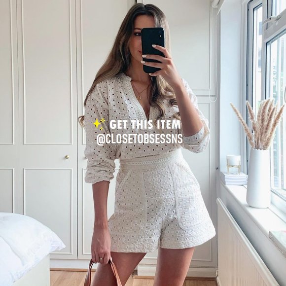 SOLD! ZARA Embroidered Eyelet Shorts* - Picture 13 of 16